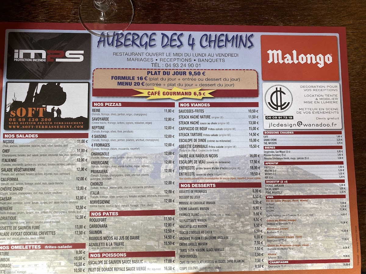 Menu Auberge Des 4 Chemins-6