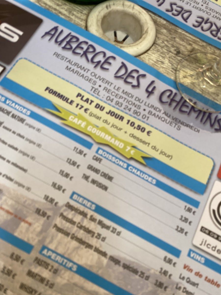 Menu Auberge Des 4 Chemins-9