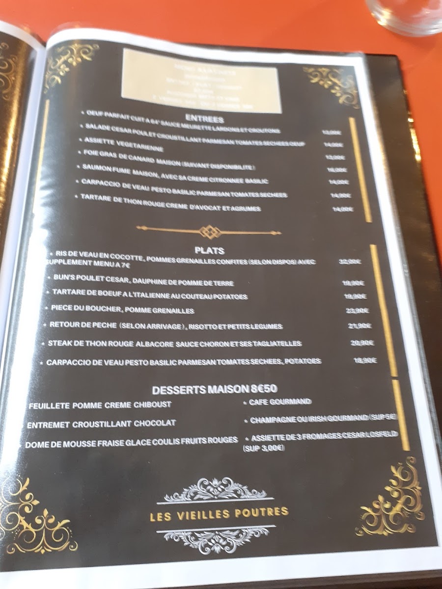 Menu Auberge Des Vieilles Poutres-5