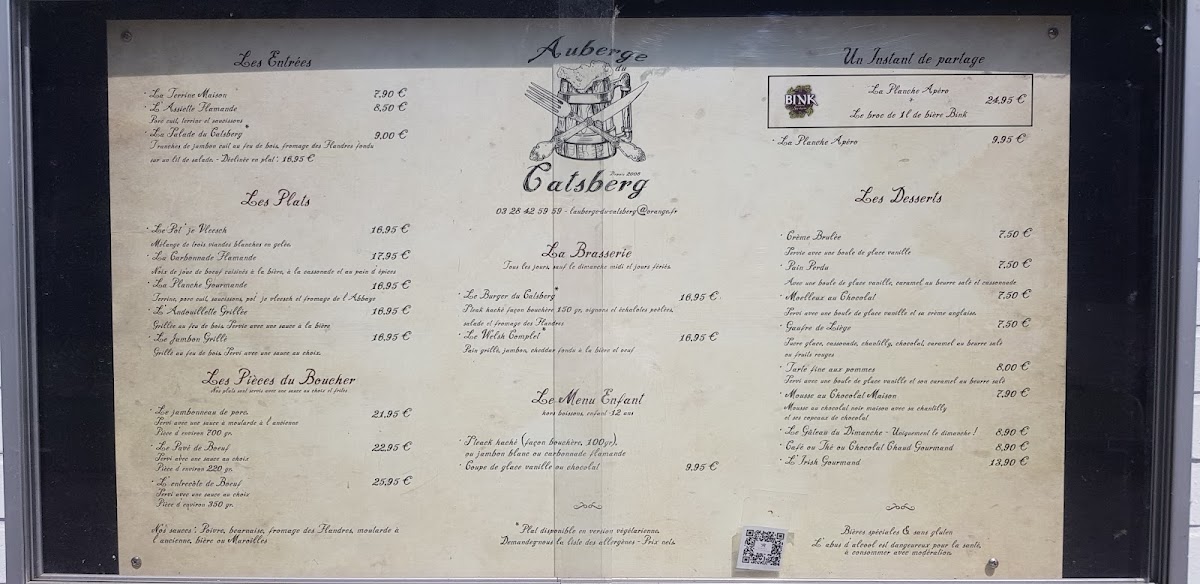 Menu Auberge Du Catsberg-1
