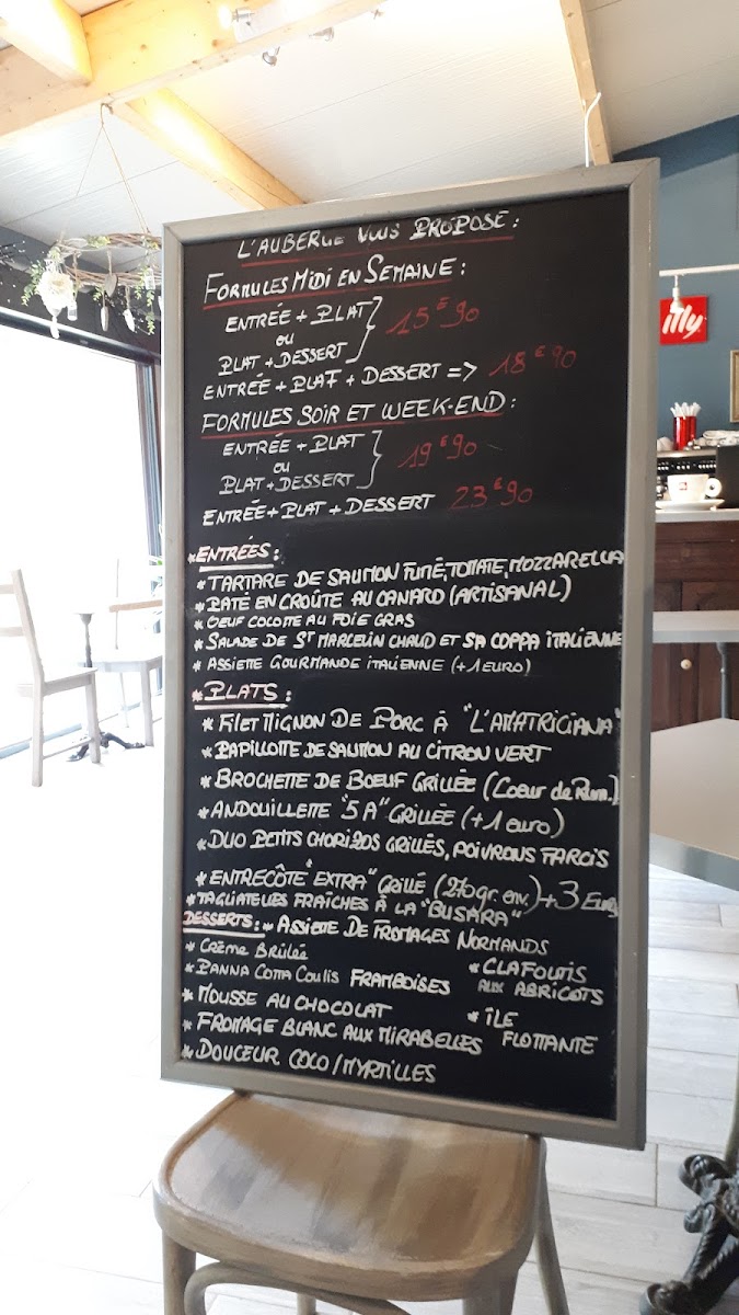 Menu Auberge Du Favril-5