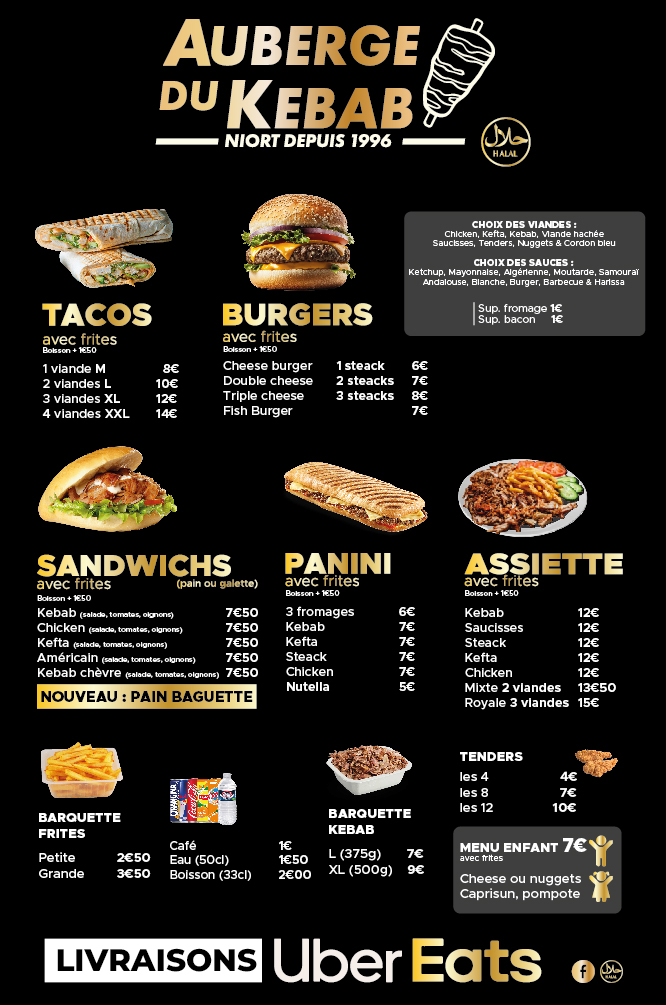 Menu Auberge Du Kebab-1