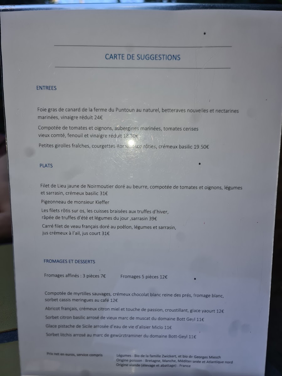 Menu Auberge Le Bouc Bleu-1