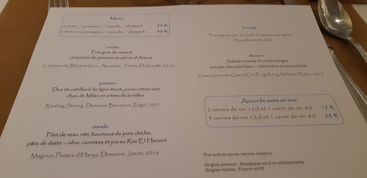 Menu Auberge Le Bouc Bleu-4
