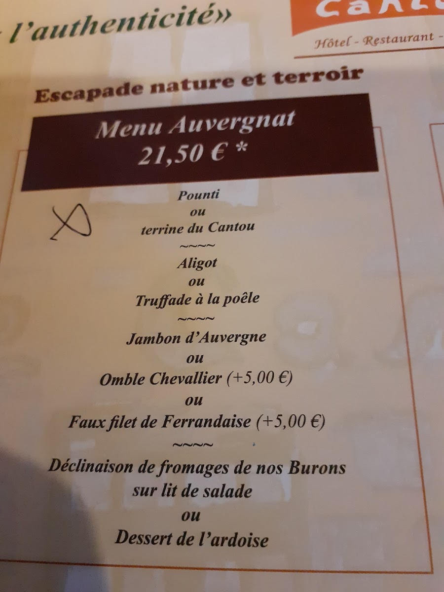Menu Auberge Le Cantou-10