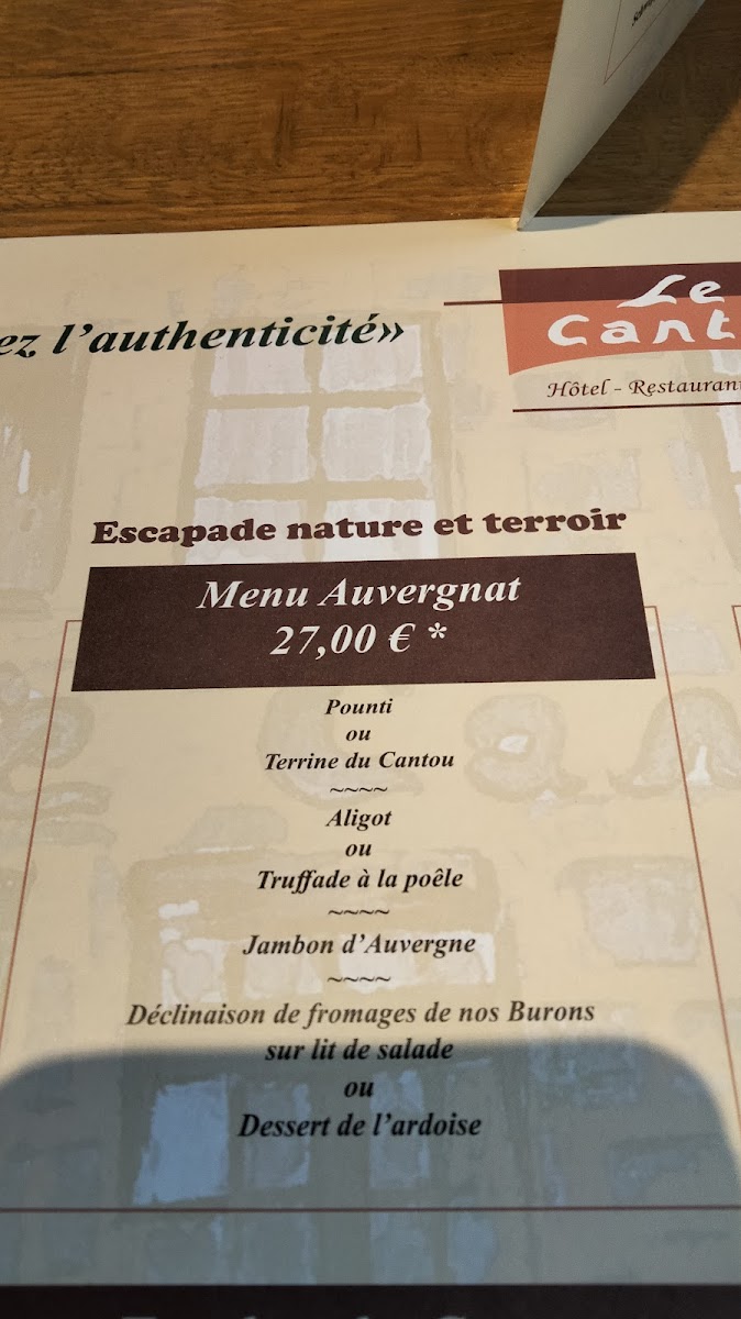 Menu Auberge Le Cantou-4