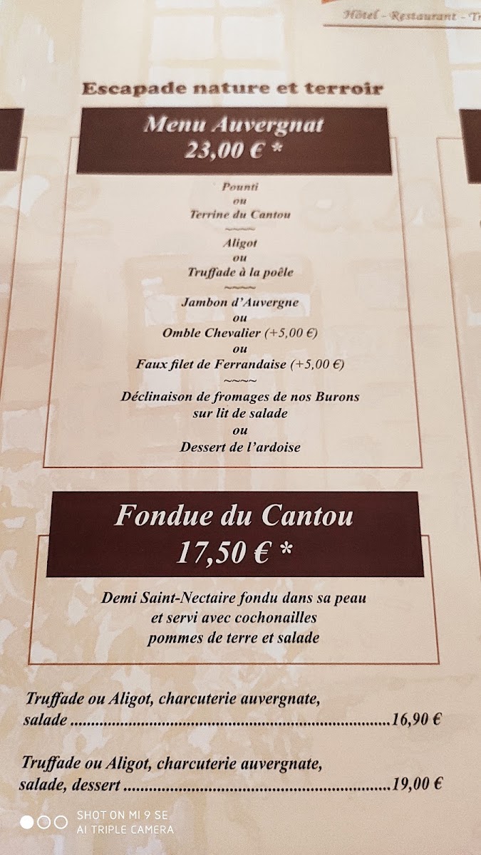 Menu Auberge Le Cantou-6