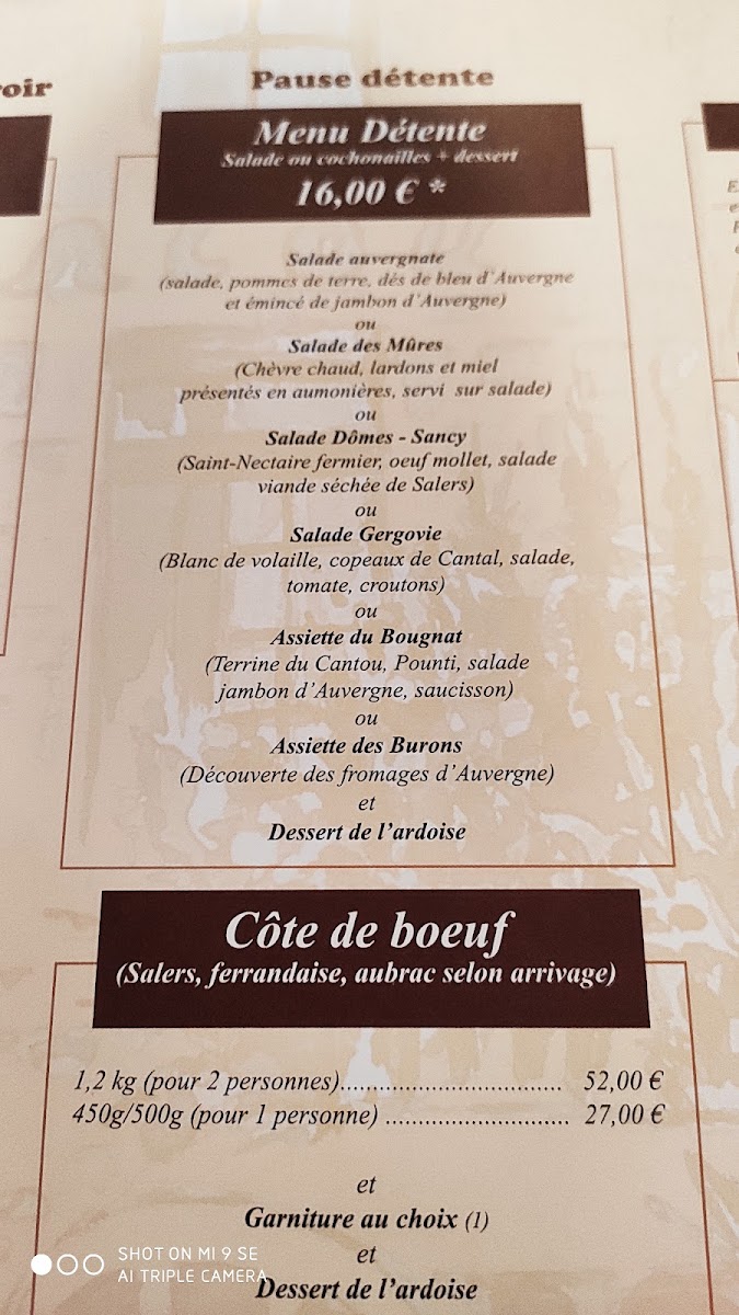 Menu Auberge Le Cantou-8