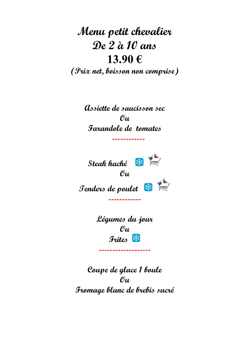 Menu Auberge Le Cévenol-4