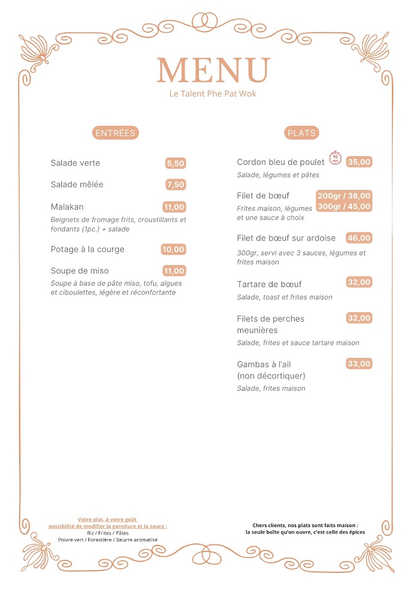 Menu Auberge Le Talent Phe Pat Wok-2