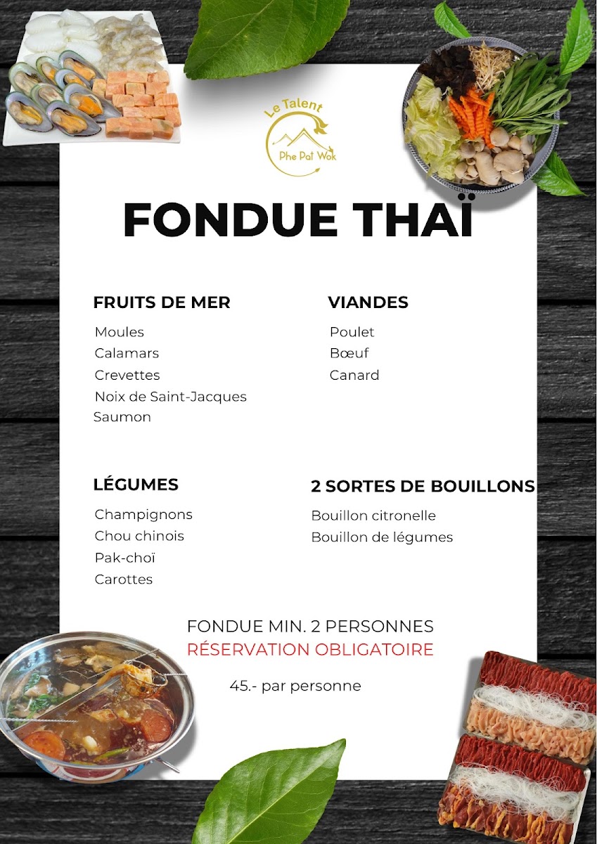 Menu Auberge Le Talent Phe Pat Wok-5