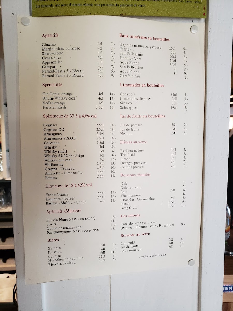 Menu Auberge-Restaurant De La Croix-De-Rozon-5