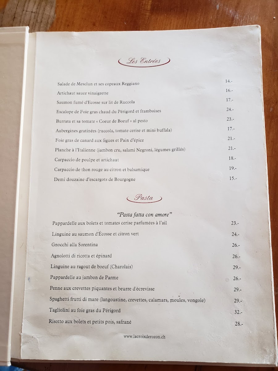 Menu Auberge-Restaurant De La Croix-De-Rozon-6