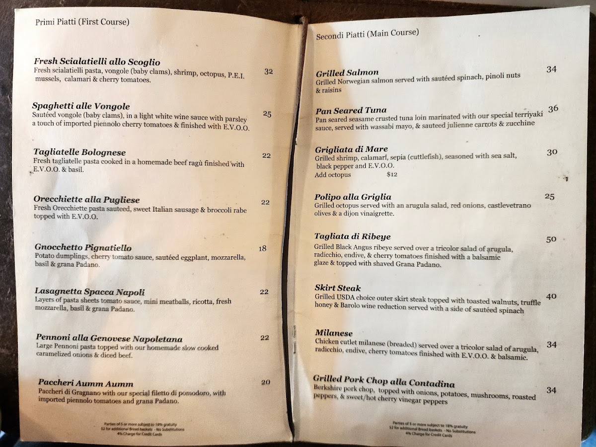 Menu Aumm Aumm Pizzeria And Wine Bar At The Brownstone-2