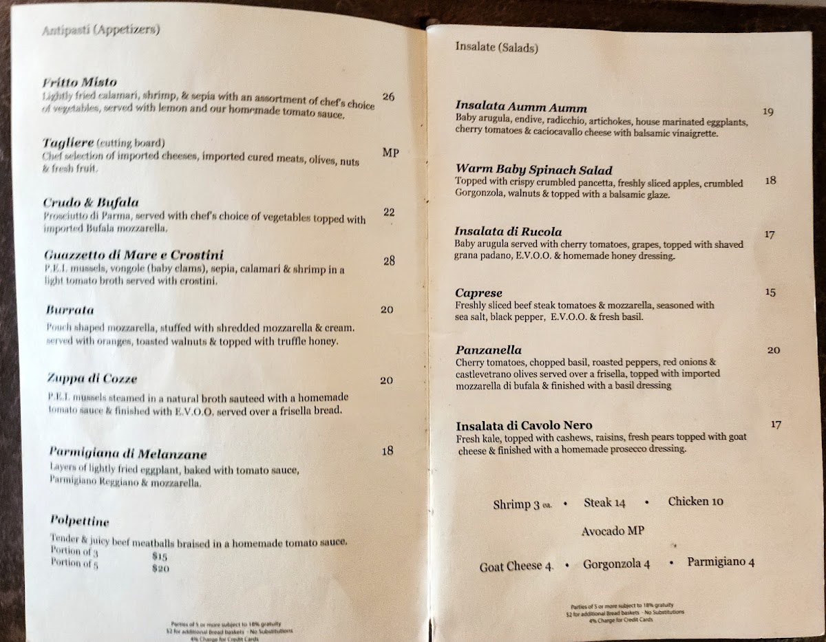 Menu Aumm Aumm Pizzeria And Wine Bar At The Brownstone-3