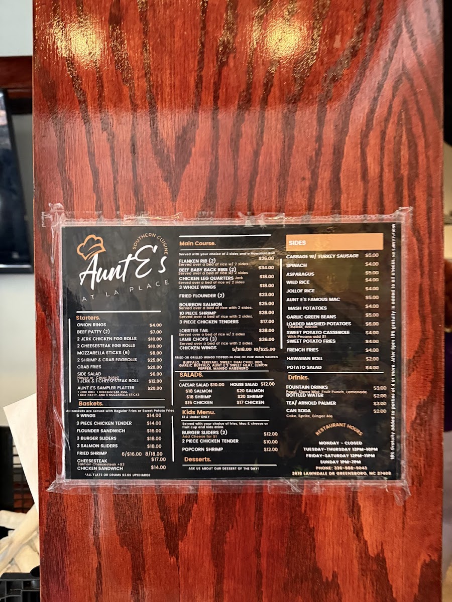 Menu Aunt E’S Southern Cuisine-2