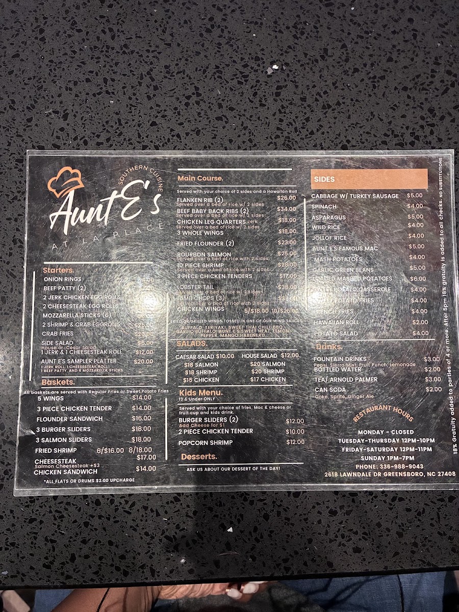 Menu Aunt E’S Southern Cuisine-3