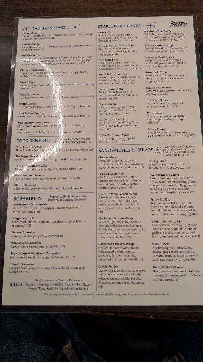 Menu Aurora Borealis-1