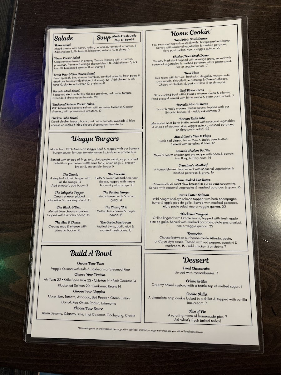 Menu Aurora Borealis-2