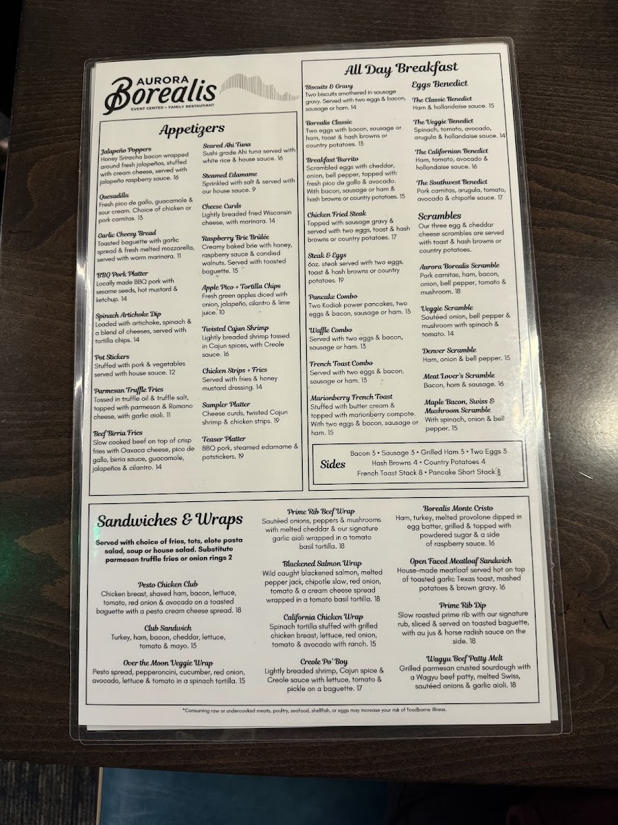 Menu Aurora Borealis-4