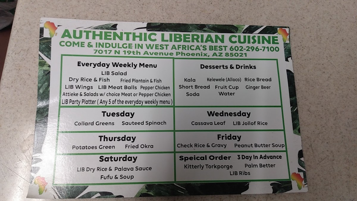 Menu Authentic Liberian Cuisine-4