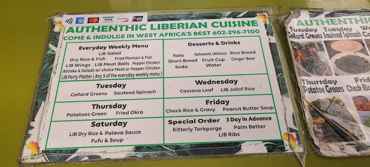 Menu Authentic Liberian Cuisine-8
