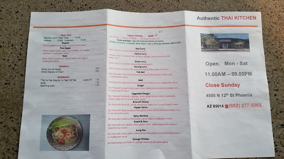 Menu Authentic Thai Kitchen-9