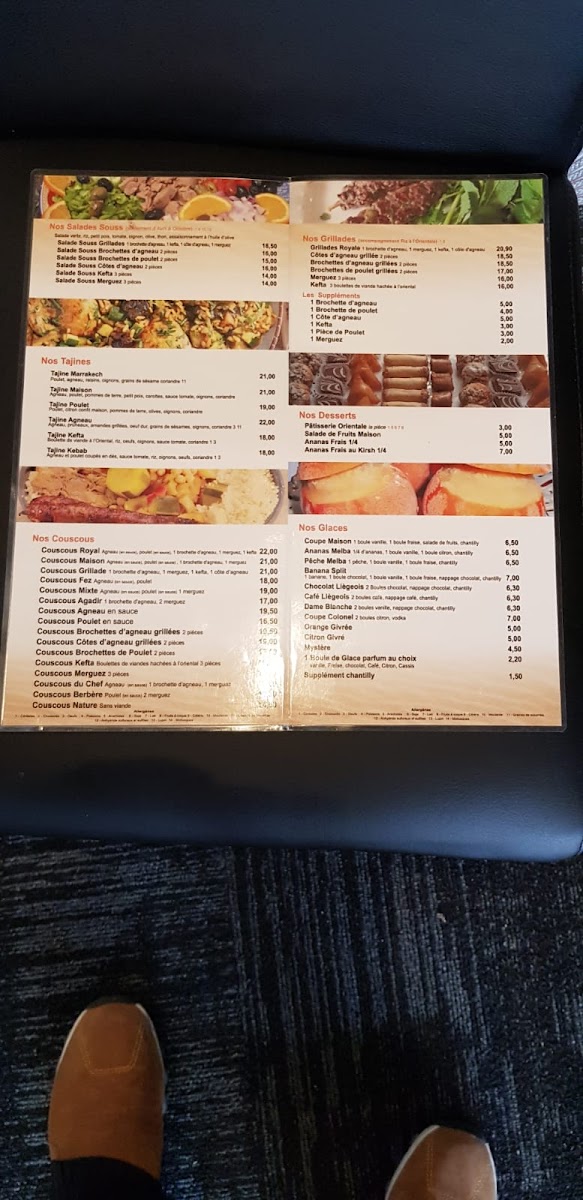 Menu Aux Delices D'agadir Restaurant Marocain A La Roche Sur Yon-3