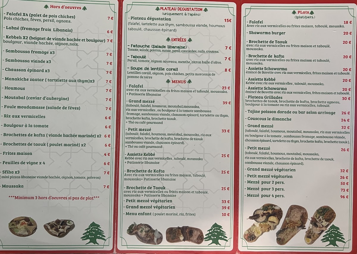 Menu Aux Délices Du Cèdre-1