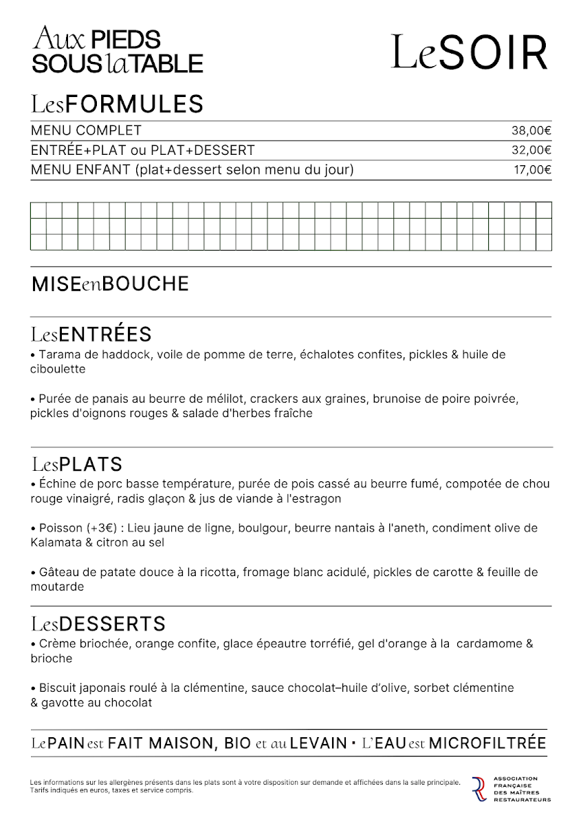 Menu Aux Pieds Sous La Table-1