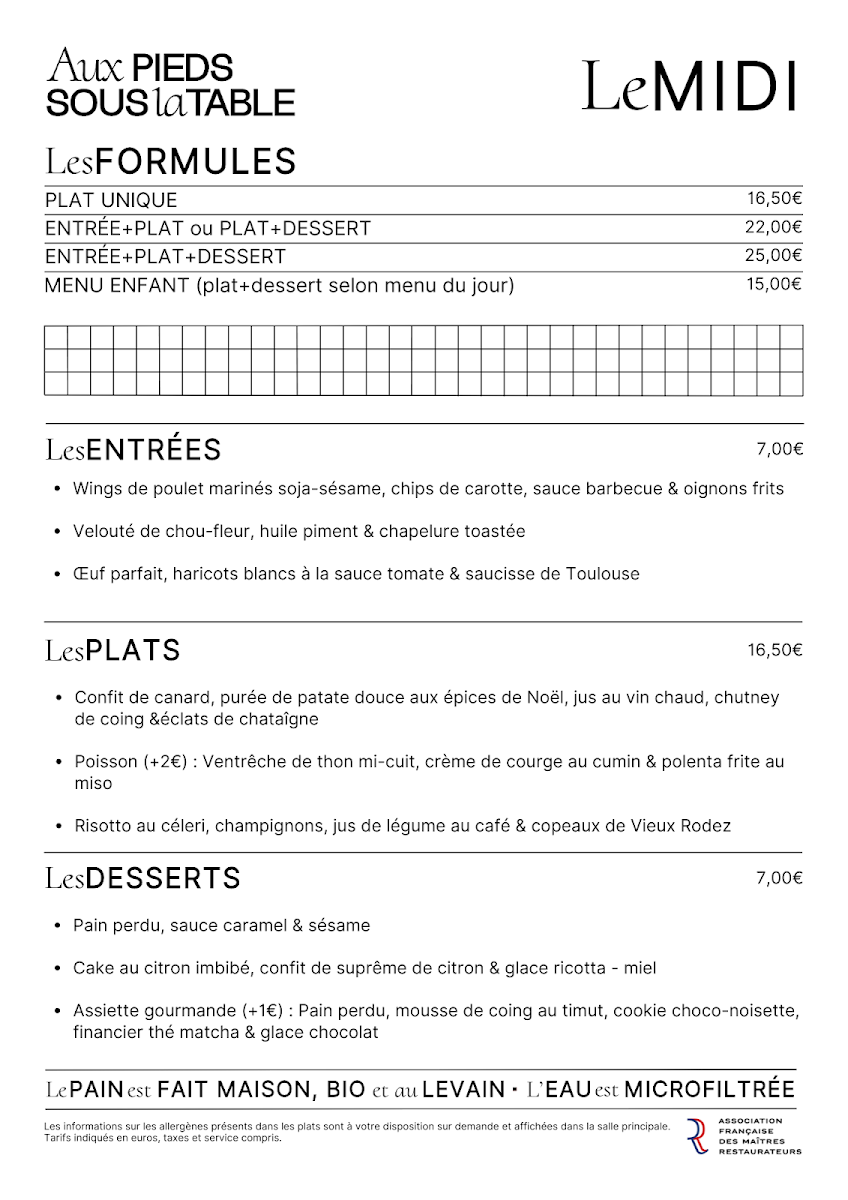 Menu Aux Pieds Sous La Table-7