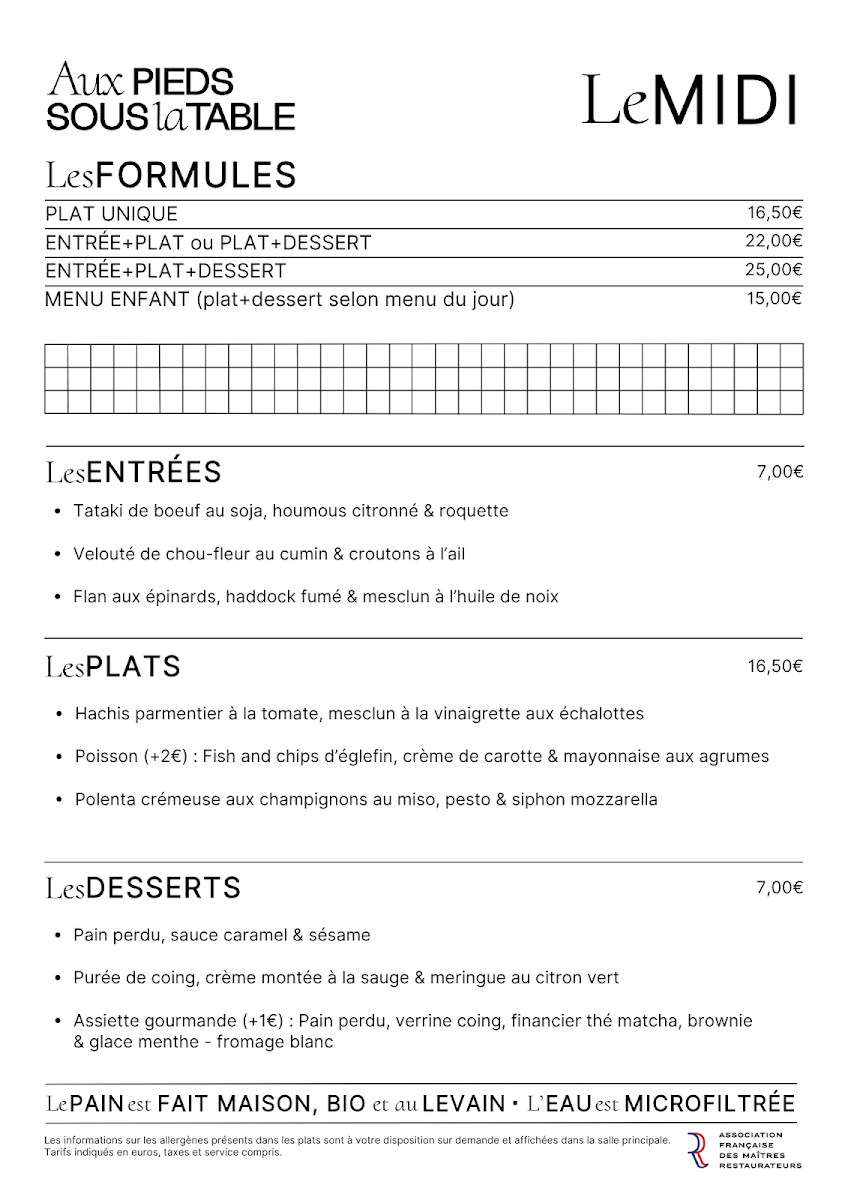 Menu Aux Pieds Sous La Table-9