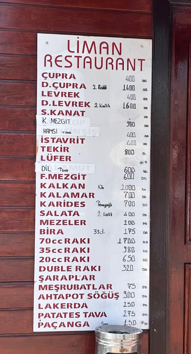 Menu Ağva Liman Restaurant-1