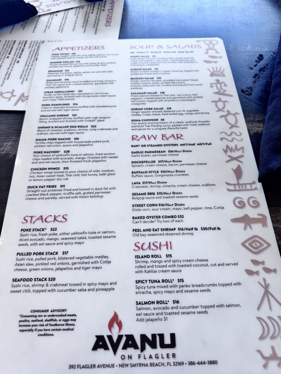 Menu Avanu On Flagler-8