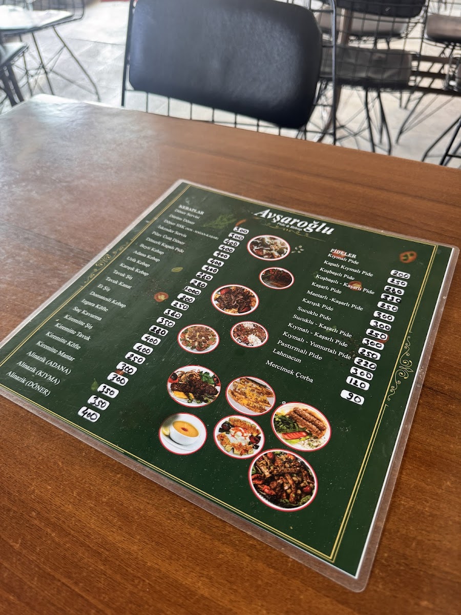 Menu Avşaroğlu Pide Kebap Ve Döner Salonu-1
