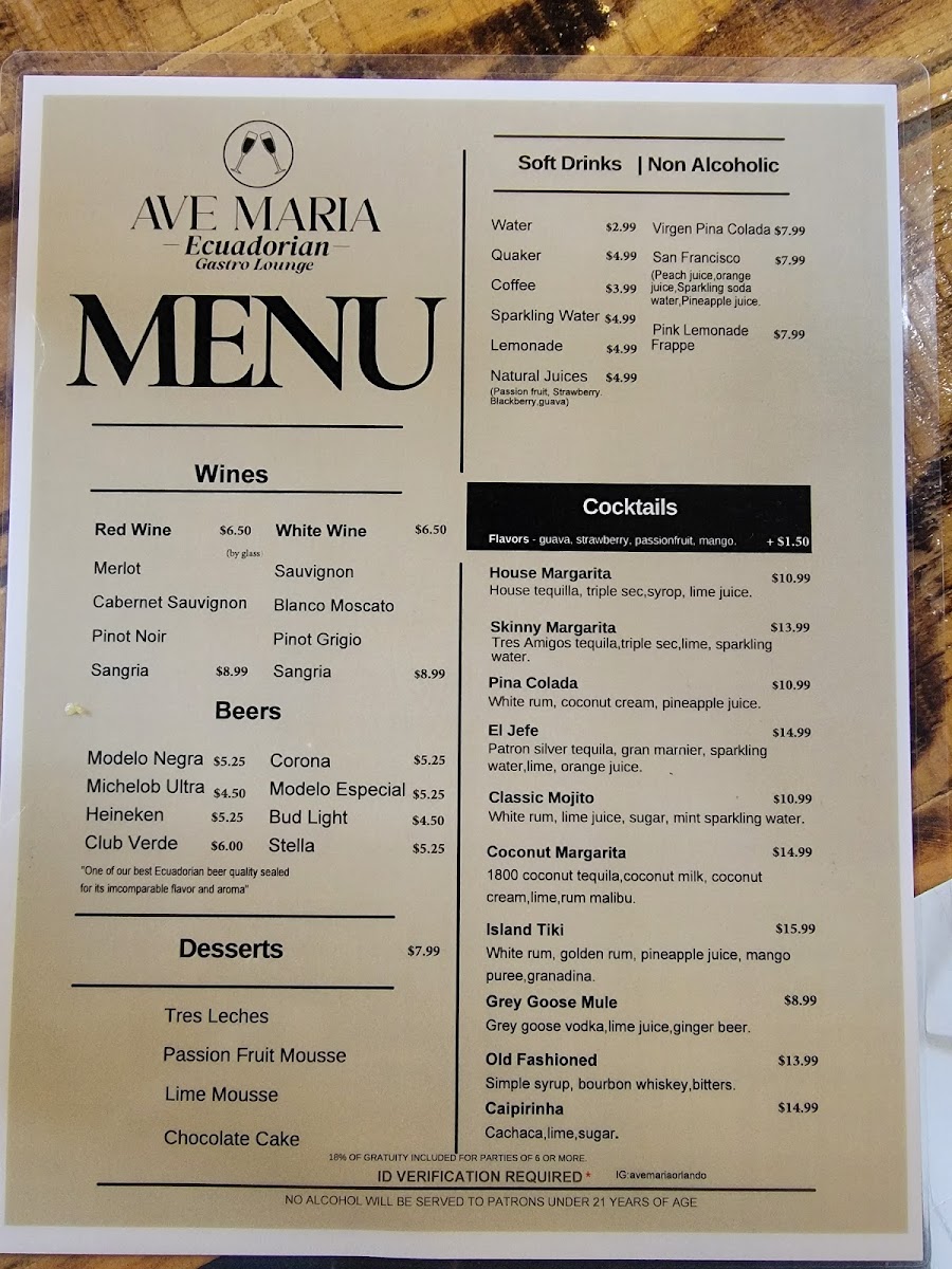Menu Ave Maria Gastro Lounge-7