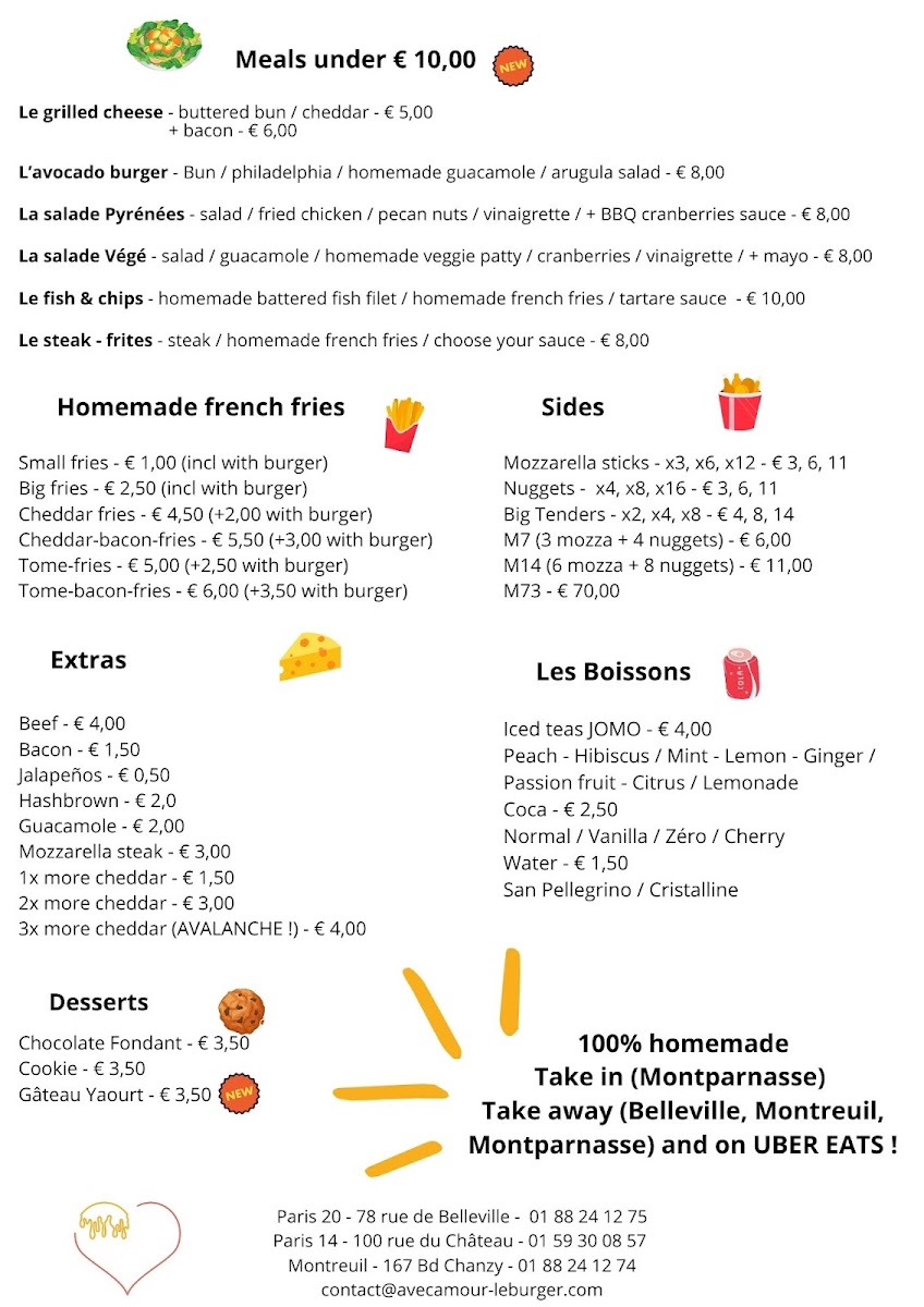 Menu Avec Amour - Le Burger Belleville-3