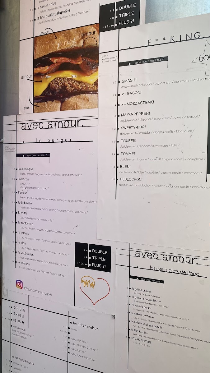 Menu Avec Amour - Le Burger Belleville-6