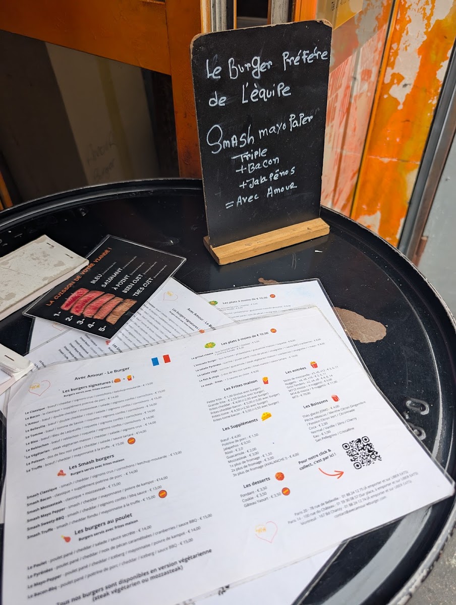 Menu Avec Amour - Le Burger Belleville-8