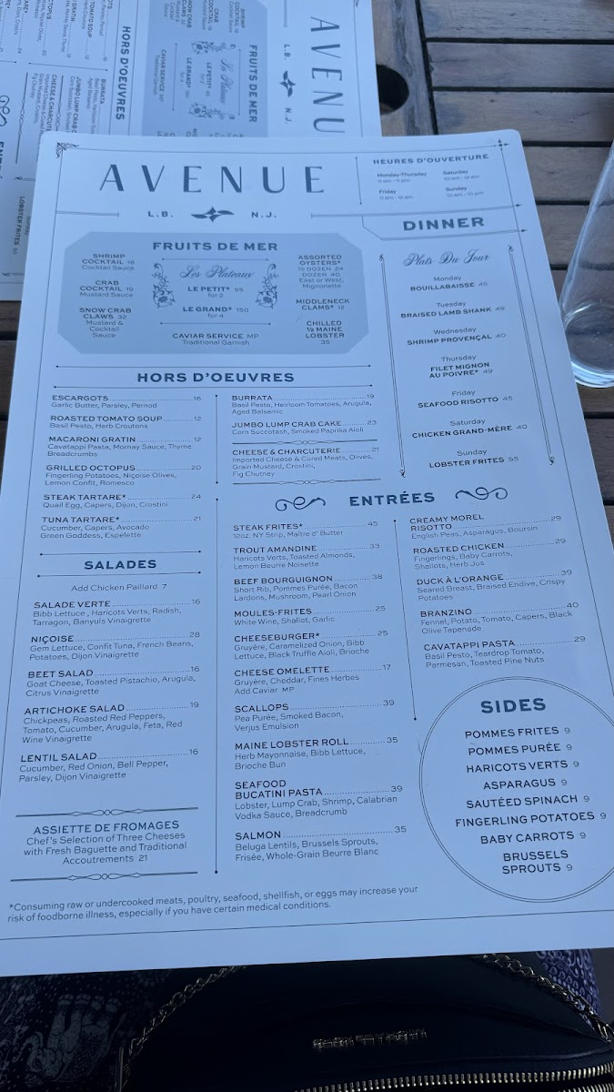 Menu Avenue Long Branch-2