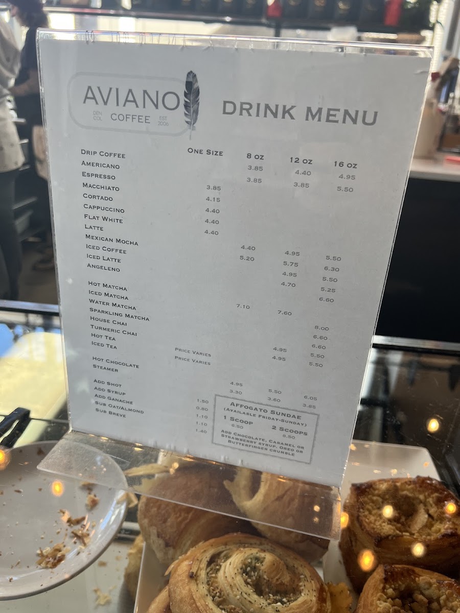 Menu Aviano Coffee On 2Nd-2