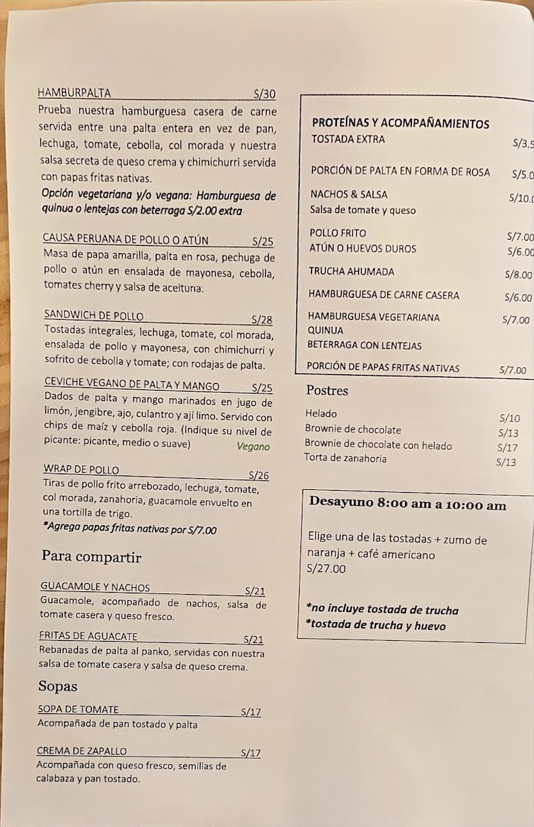Menu Avocado, Toast & More.-2