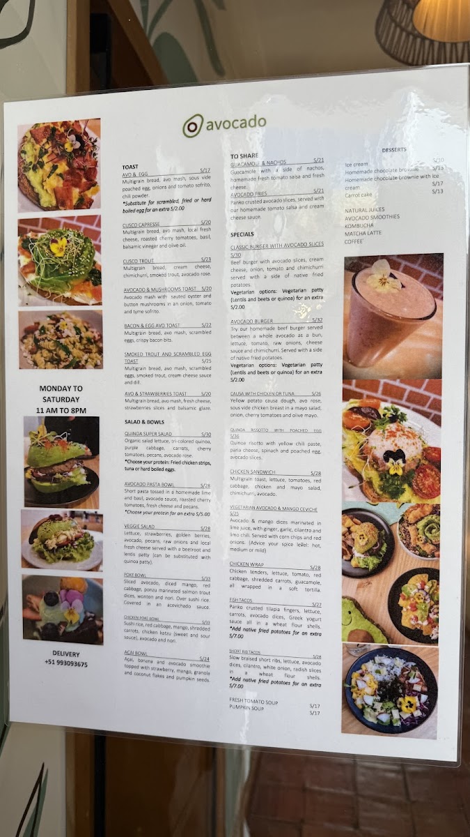 Menu Avocado, Toast & More.-6