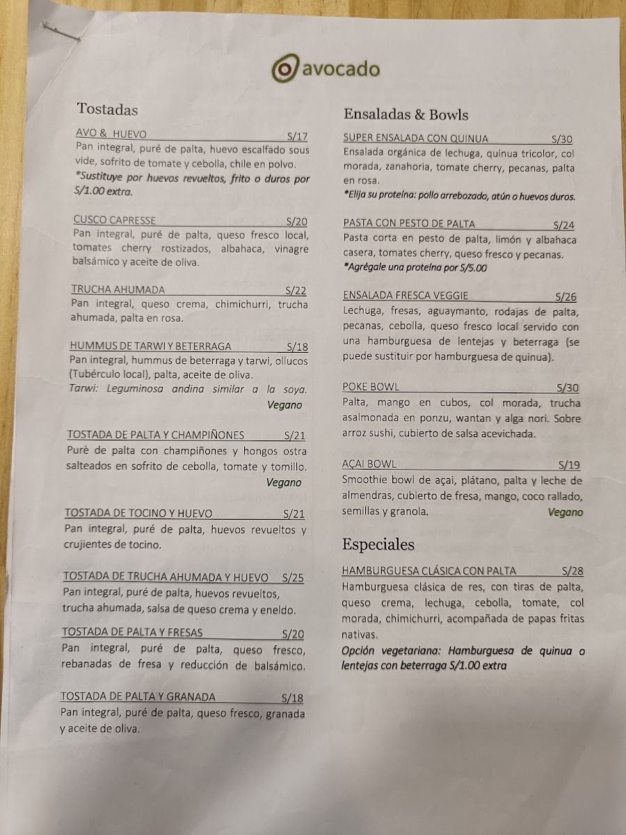 Menu Avocado, Toast & More.-8