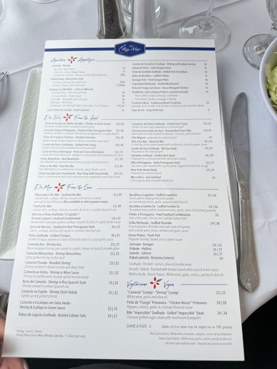 Menu Avo's Ria Mar-1