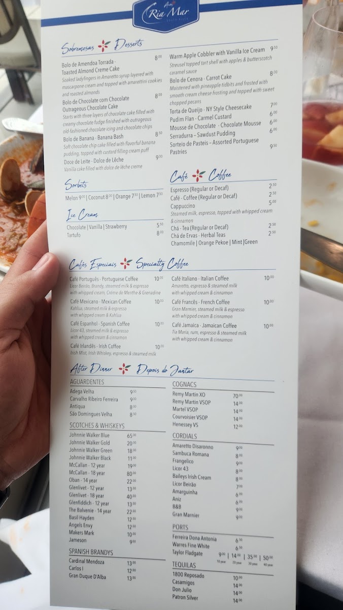 Menu Avo's Ria Mar-6