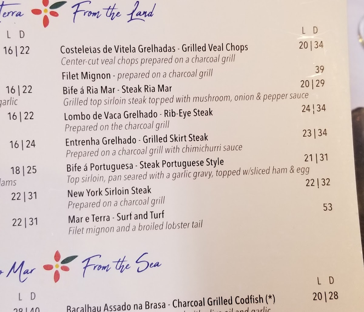 Menu Avo's Ria Mar-7
