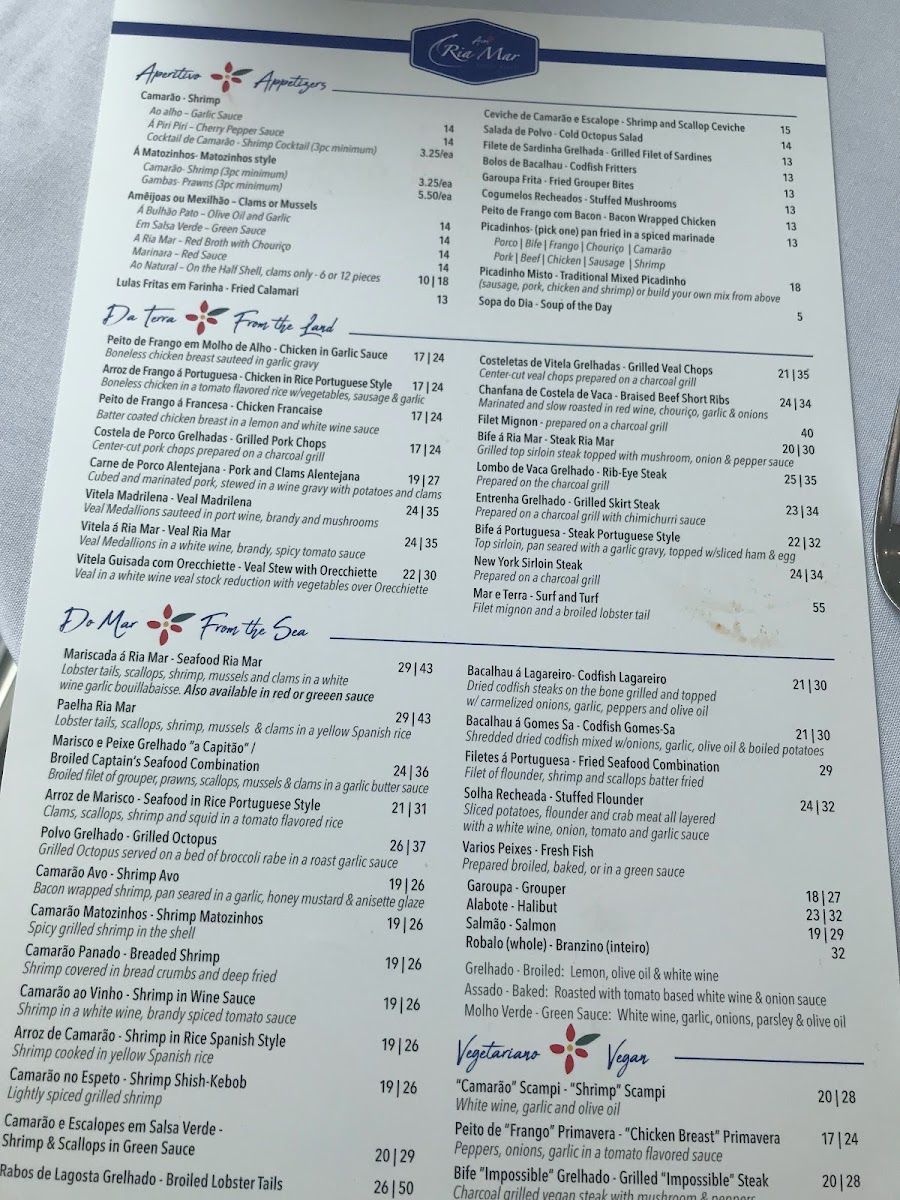 Menu Avo's Ria Mar-9