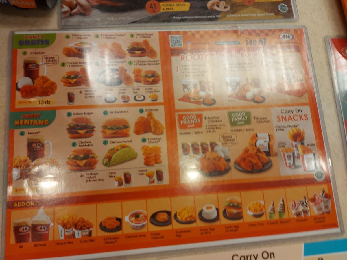 Menu A&w Gandaria City-4