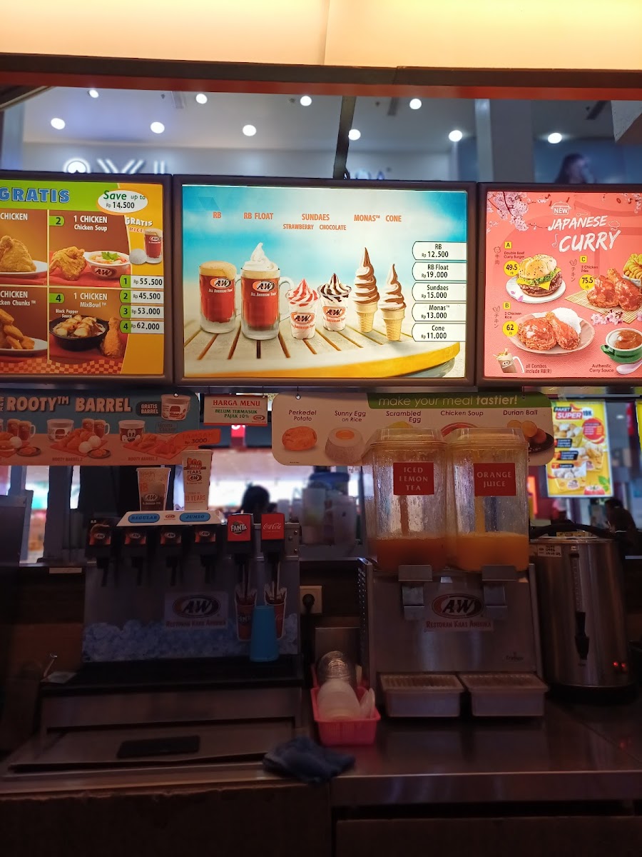 Menu A&w Mall Olympic Garden Gf-4